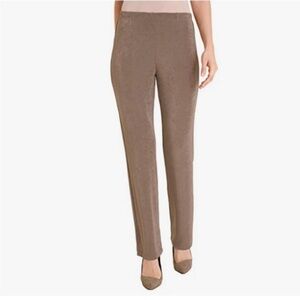 NWT Chico’s Travelers No Tummy Pants Pine Bark Tan Slinky Pull On‎ Sz 3R/XL